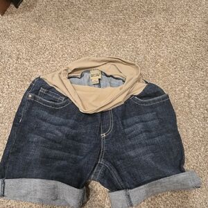 Indigo Blue Maternity Jean Shorts Size M